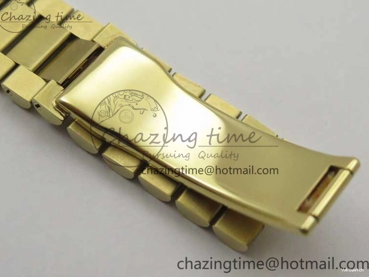 Black 40mm YG 228239 904 Version YG Bracelet Dial Markers BP A2836 Stick New Day-Date Dial on President 0420